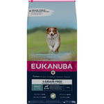 Eukanuba Grain Free S/M Adult lampaanlihalla, pienille ja keskikokoisille aikuisille koirille, 12 kg