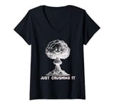 Womens Just Crushing It Explosion Sarcastic V-Neck T-Shirt