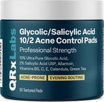 Glycolic/Salicylic Acid 10/2 Acne Control Pads With 10% Ultra Pure Glycolic Acid