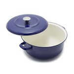 Merten & Storck Cocotte Ronde de 26 cm/5 Litres, Bleu Cobalt avec Dégradé