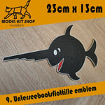 23CM X 13 CM - 9. UNTERSEEBOOTSFLOTTILLE EMBLEME "DAS BOOT - U96"