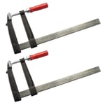 2 X 300MM X 120M F CLAMPS - WOOD HANDLE, NON MARKING COVERS - LIFETIME WARRANTY