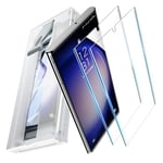 UniqueMe Protection écran pour Samsung Galaxy S22 Ultra/S23 Ultra Protection, 2 Pièces 7H PET Film, Support ID d'empreintes Digitales, Couverture 3D Complète, Installation Anti-bulles