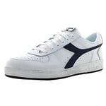 Diadora Mixte Magic Basket Low Icona Chaussure de Gymnastique, White Blue Caspian Sea, 42.5 EU