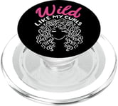 Wild Like My Curls Sauvage Comme Boucles Cheveux Coiffure PopSockets PopGrip pour MagSafe