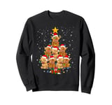 Scottish Highland Cow Christmas Tree Funny Cow Lover Xmas Sweatshirt