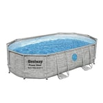 Bestway Piscine tubulaire ovale - Power Steel Swim Vista Series II L. 488 cm l. 305 H. 107