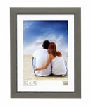 Deknudt Frames S45CF7 Cadre Photo Look Technique de Peinture avec Filet Beige Résine Gris 13 x 18 cm