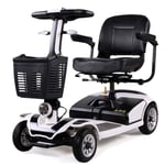YUHT 4 Wheels Electric Scooter for Adults Power Mobility Scooter Heavy Duty Seniors Travel Scooter,foldable,openable Handrail,40cm Wide Seat,40kg with Lithium Battery