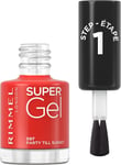 2 X Rimmel Super Gel Nail Polish, 12ml Coral - 097 Party Till Sunset -SEALED