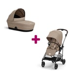 Cybex Pack Poussette Duo Melio 4 Almond Beige + Nacelle