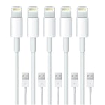 5-pack 1M -Lightning laddare iPhone Xs/ Max/X/8/7/6/5SE/5S iOS12 zdq