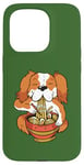 Coque pour iPhone 15 Pro Chien mignon mangeant des nouilles ramen