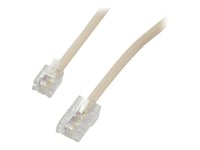 MCL - Câble de téléphone - RJ-11 (M) pour RJ-45 (M) - 20 cm - plat