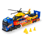 Dickie Toys - VOLVO TRUCK with VAN, CAR & AIRBUS HELICOPTER Set of 3 Rescue Vehicles - Toy Cars for Children from 3 Years, with Accessories and Functions, 40 cm