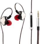 7Hz Salnotes Zero Hifi ¿¿couteurs Intra-Auriculaires De 10 Mm Dynamiques Iem Avec Diaphragme En M¿¿tal Composite, Cable Ofc 2 Broches D¿¿tachable (Noir, Avec Mic, 3.5Mm)