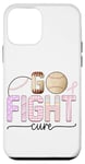 Coque pour iPhone 12 mini Go Fight Cure Thème de sensibilisation au baseball Rose