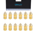 Creality 12PCS Nozzles pour Imprimante 3D CR-6 SE/Ender 3 S1, Imprimante 3D Parts Hotend 0,4 mm MK Laiton Nozzles Compatible avec CR-6 SE, Ender 3 S1/S1 Pro, Ender 3/5, CR-10 Series 1,75 mm Filament