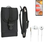 For Samsung Galaxy M42 5G + EARPHONES Belt bag outdoor pouch Holster case protec