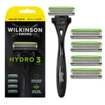 Wilkinson Sword - Hydro 3 Black Edition Rasoir avec 5 chargeurs Noir