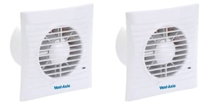 2 x Vent Axia 454061 150XH Silhouette Extractor Fans with Humidistat/Timer 150mm