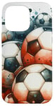 iPhone 14 Pro Max Funny Cool Soccer Balls Pattern Football Soccer Design Case