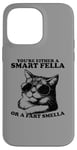 Coque pour iPhone 14 Pro Max Lunettes de soleil rétro Smart Fella Cat Graphic