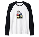 MTV Multiple TV Screens Classic Logo Design Raglan Baseball Tee