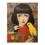 Wee Blue Coo Birds Of A Feather Modern Portrait Large Wall Art Poster Print Thick Paper 18X24 Inch