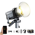 Lampe Vidéo, COLBOR CL220 Pro 220W Lumière de Studio LED 2700~6500K CRI96+ 52700Lux at 1m COB Video Light avec Contrôle APP Bowens Mount 10 Effets d'Éclairage, Lampe-Vidéo-Lumière-Studio-Photographie