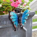 Garden Mile Novelty Butterfly Pot Hanger Garden Ornament Decoration Outdoor Indoor Hanging Hanger Gift Metal Hand Painted Decor