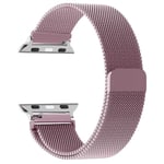 Milanese loop-rem för Apple Watch-band 44mm 40mm 45mm 49mm 41mm 38mm 42mm 44mm Armband iwatch Serie 9 3 6 5 SE 7 8 Ultra-roséguld pink gold 38mm/40mm/41mm