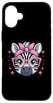 iPhone 16 Plus Zebra Pink Bandana Glasses Case