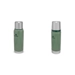 Stanley Adventure Stainless Steel Thermos Flask 1L Hammertone Green - BPA-Free Coffee Flask & Classic Legendary Thermos Flask 0.47L Hammertone Green - BPA-Free Stainless Steel Thermos