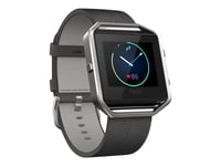 Fitbit Leather Band + Frame - Stor - Armbånd For Smart Armbåndsur - Svart - For Fitbit Blaze L