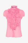 Saint Tropez - Blus LiljaSZ Crinkle SS Shirt - Rosa