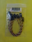 150mm Futaba Twisted Servo F-F Leads 4pk for RC Model Planes Helis Boats