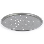 Salter Essentials Pizza Tray – Non-Stick Coating, Round Baking Tray, Dishwasher Safe, Easy to Clean, Made in The UK, Durable Carbon Steel, Garlic Bread, Lightweight Oven Sheet, PFOA-Free, BW13671