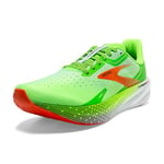 Brooks Homme Hyperion Max Sneaker, Green Gecko/Red Orange/White, 40.5 EU