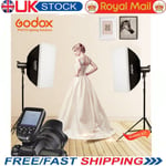 2*Godox SK400II 400W 2.4G Wireless X1 System Flash Head Kits Lighting Wedding UK