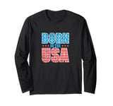 Born in the USA Stars Long Sleeve T-Shirt