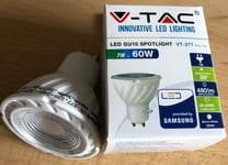 PACK OF 4 - SAMSUNG LED CHIP 7 WATT GU10 3000K WARM WHITE 480 LUMENS