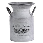 SUNNYDAYS GARDEN & METAL "LA FERME DU VILLAGE" POT A LAIT AVEC POIGNEES D18CM X H26CM