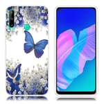 Huawei Deco P40 Lite E kuoret - Sininen Perhonen Monivärinen