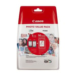 Canon Genuine Ink Cartridges PG-545XL/C-546 XL + Photo Paper Value Pack For Sele