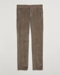 Canali Slim Fit Corduroy Trousers Taupe