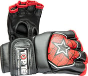 TOP TEN MMA 2312-9003 Gants de réception de Football américain Mixte-Adulte, Noir/Rouge, s