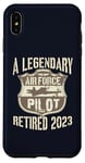 Coque pour iPhone XS Max Fête de retraite du légendaire pilote de l'armée de l'air en 2023