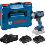 Boulonneuse 18V GDS 18V-300 Professional + 2 batteries Procore 4Ah + chargeur en coffret L-BOXX - BOSCH - 06019D8202