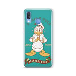 ERT GROUP Original Disney Daisy, Donald and Friends TPU Case for Samsung A40, Liquid Silicone Cover, Flexible and Slim, Protective for Screen, Shockproof and Anti-Scratch Phone Case